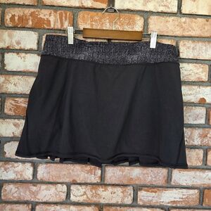 lululemon athletica Black Skater Skirt with Heathered Waistband